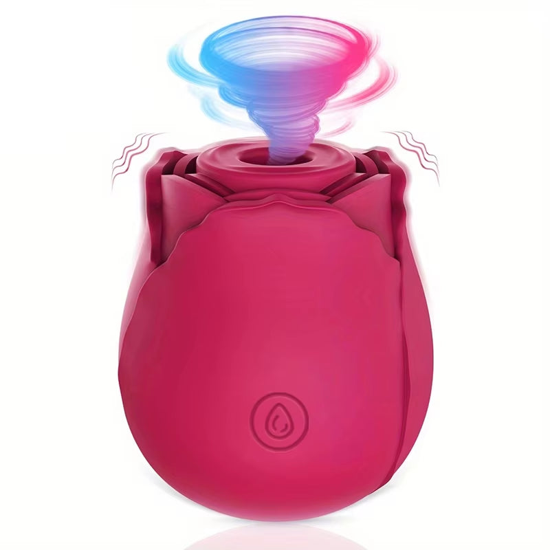 Powerful Sucking Rose Vibrator Toy for Women 